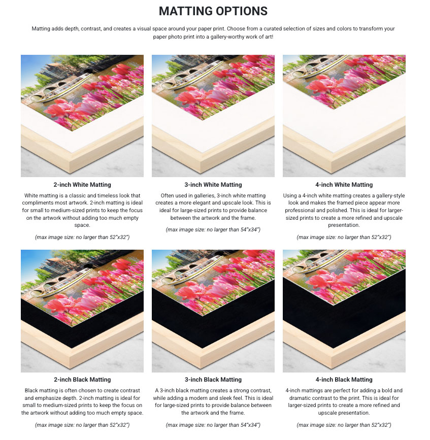 artbeat studios matting options