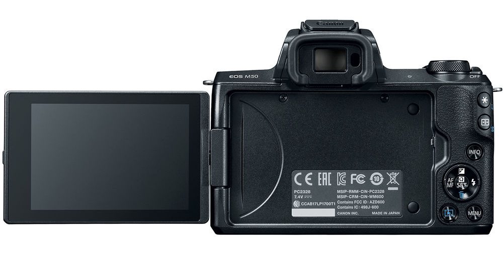 canon eos m50 back