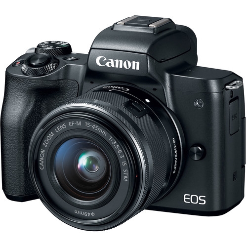 canon eos m50 front with lens