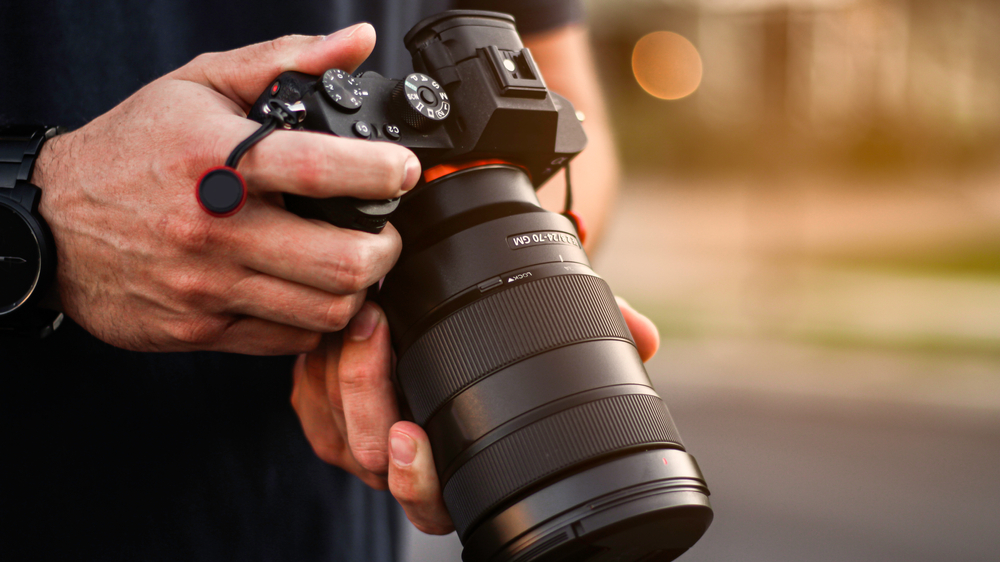 man holding a camera