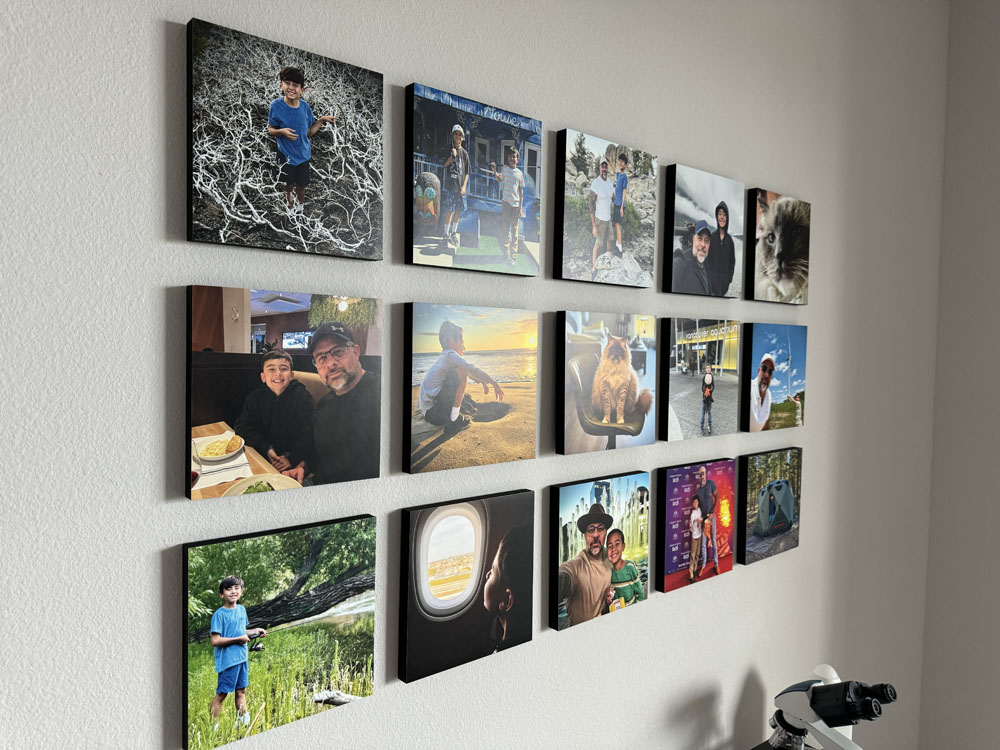 mixtiles display on wall