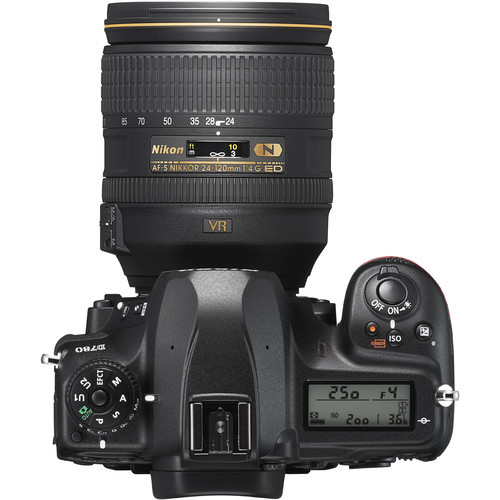 Nikon D780 top with lens