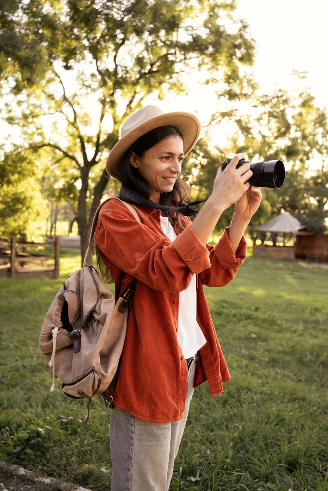 photographer taking photo of nature