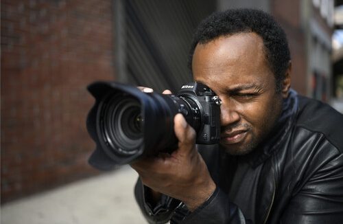 photographer using a nikon z7 ii