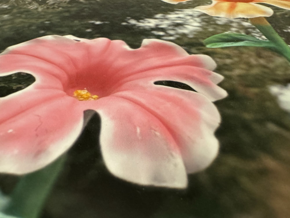 shiny prints metal print flower detail