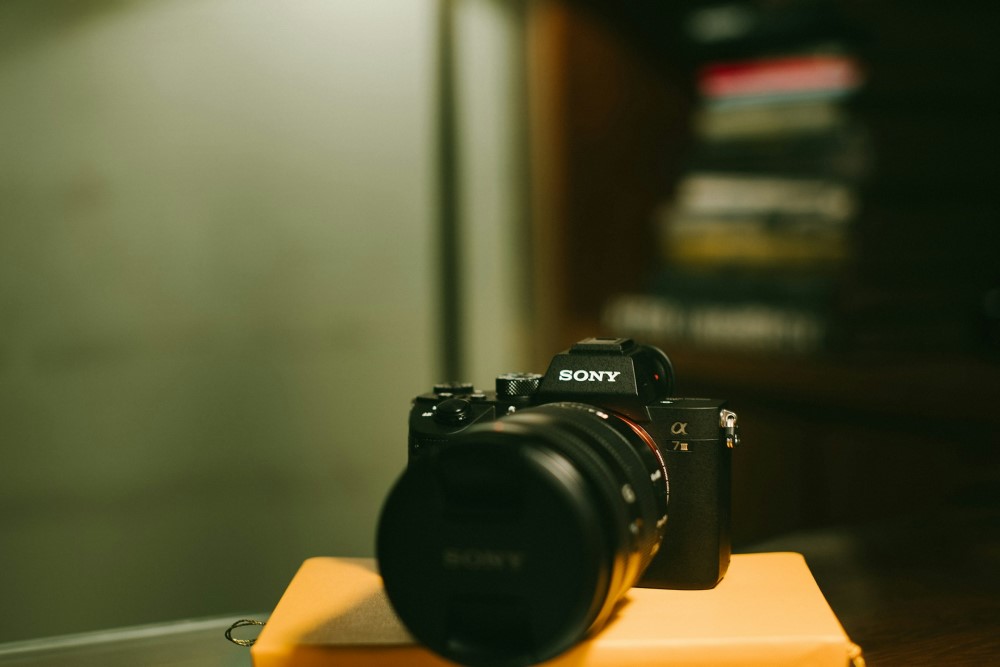 Sony Alpha a7 III on a box